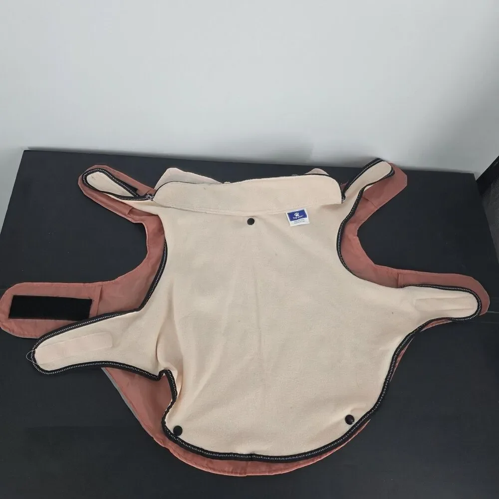 Top Paw Dog 3-in-1 Coat Sweater Pink Gray Jacket Size Large Fleece Lined